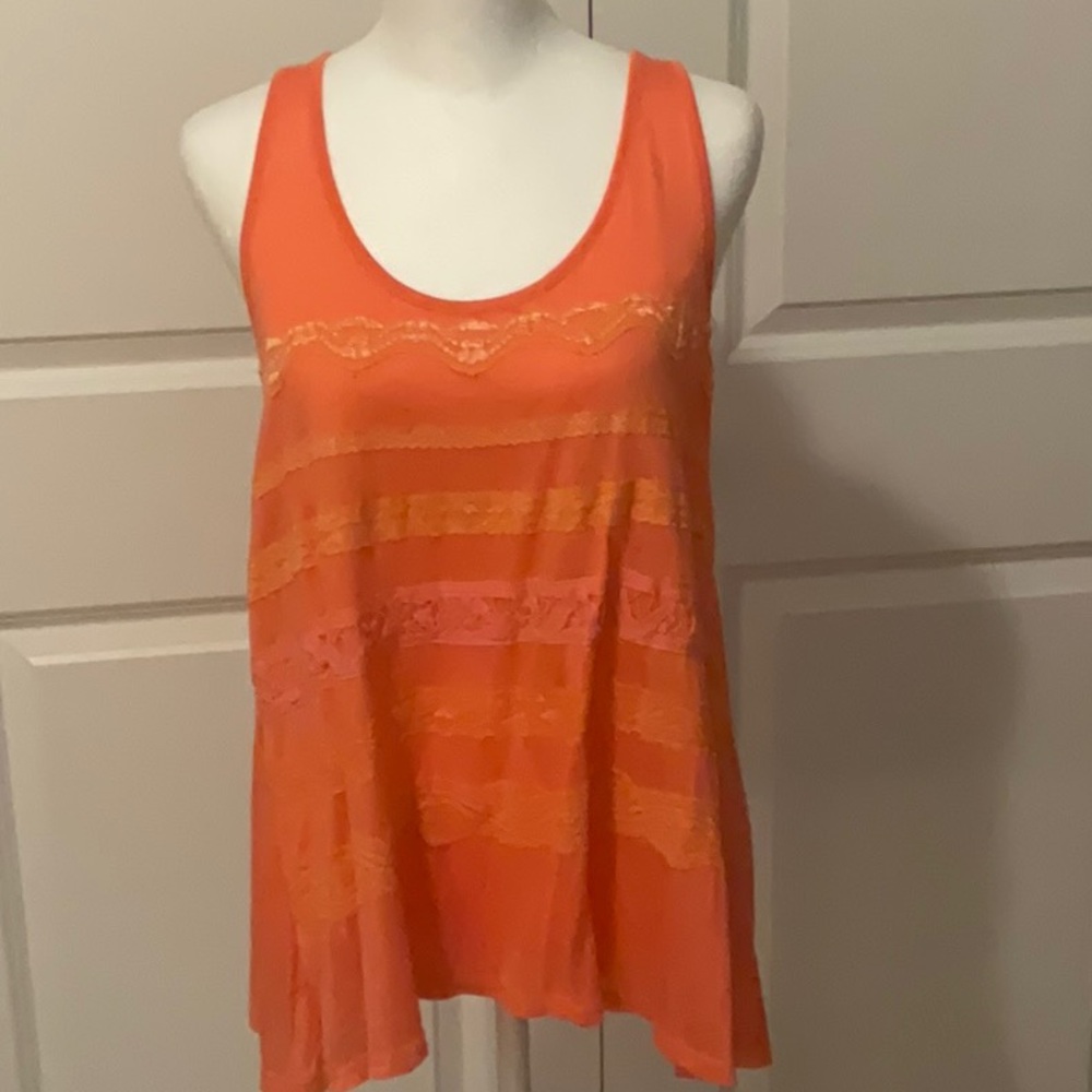 Rewind Orange Relaxed Sleeveless Tank Top - Picture 2 of 4